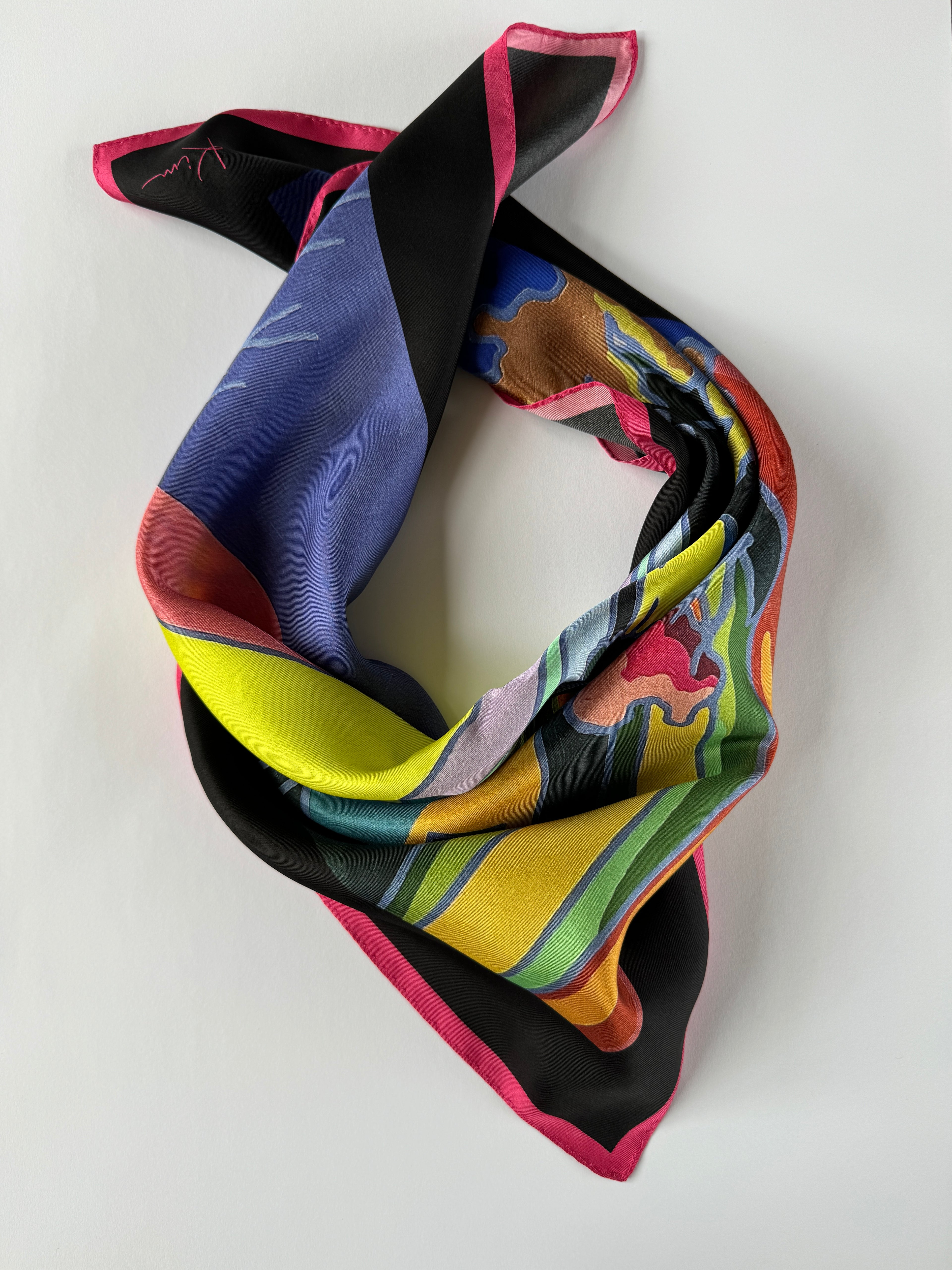 Full Moon Night- Silk Scarf