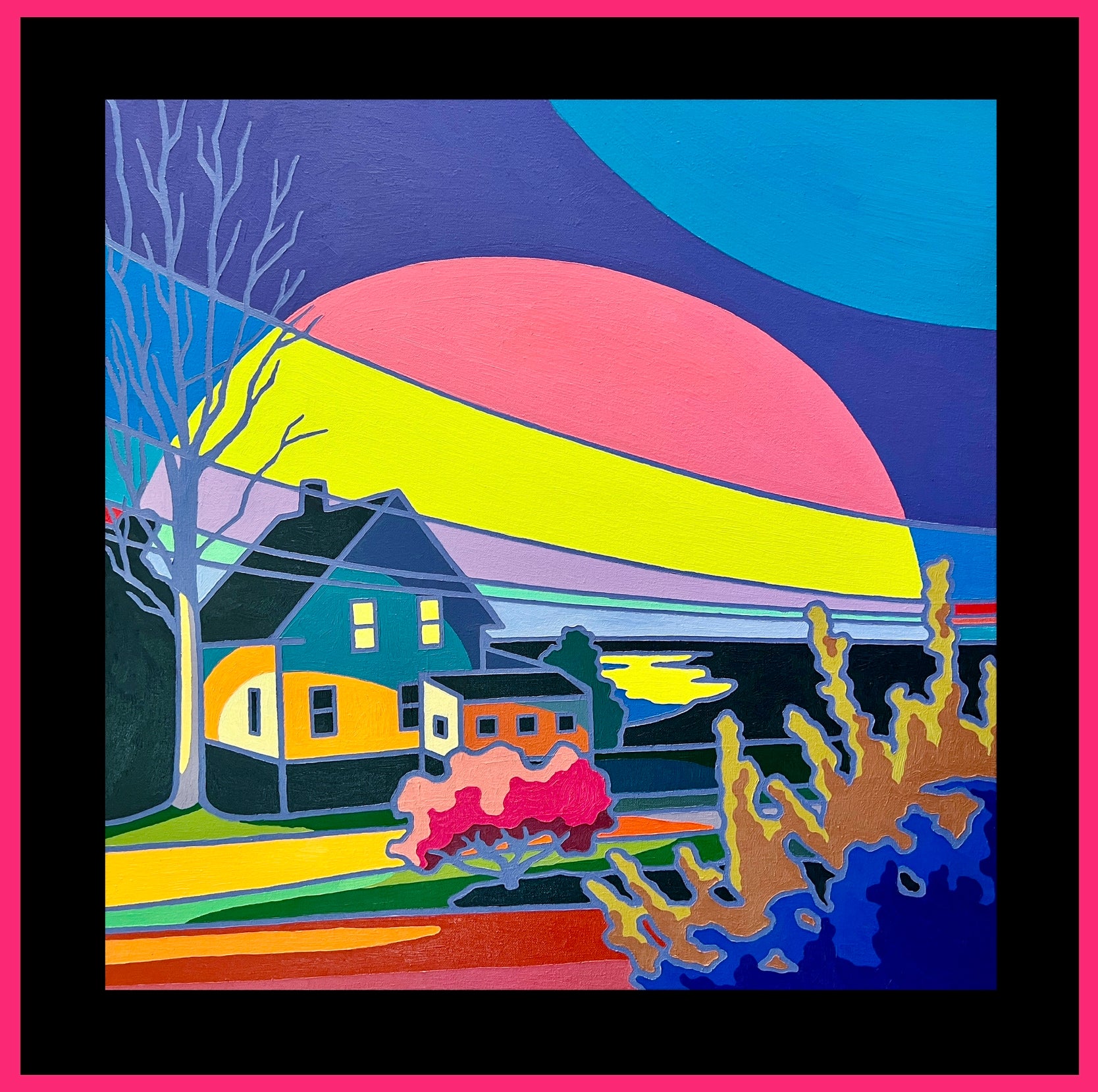 Full Moon Night- Silk Scarf