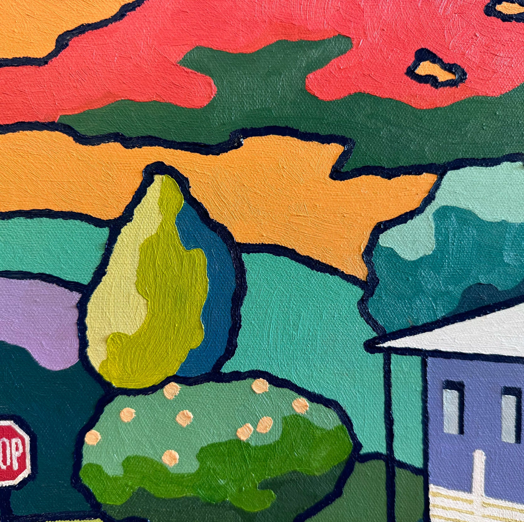 Turning right at the Stanhope St.